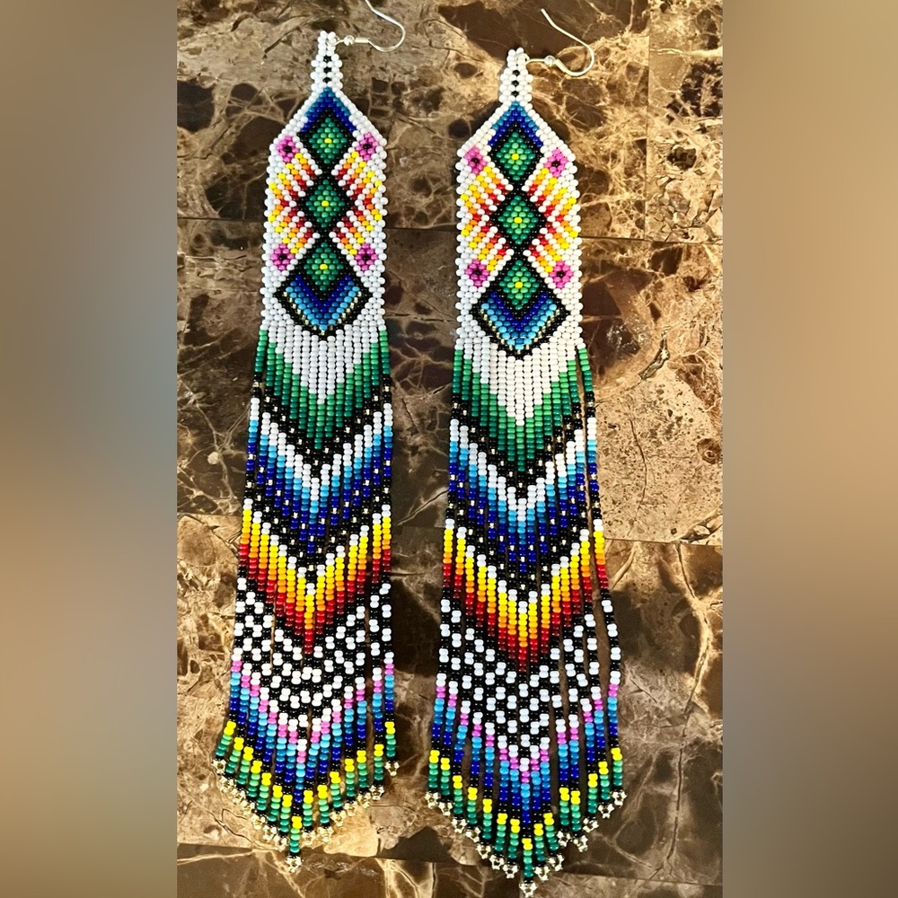 Mother Sierra Kaleidoscope Beaded Earrings